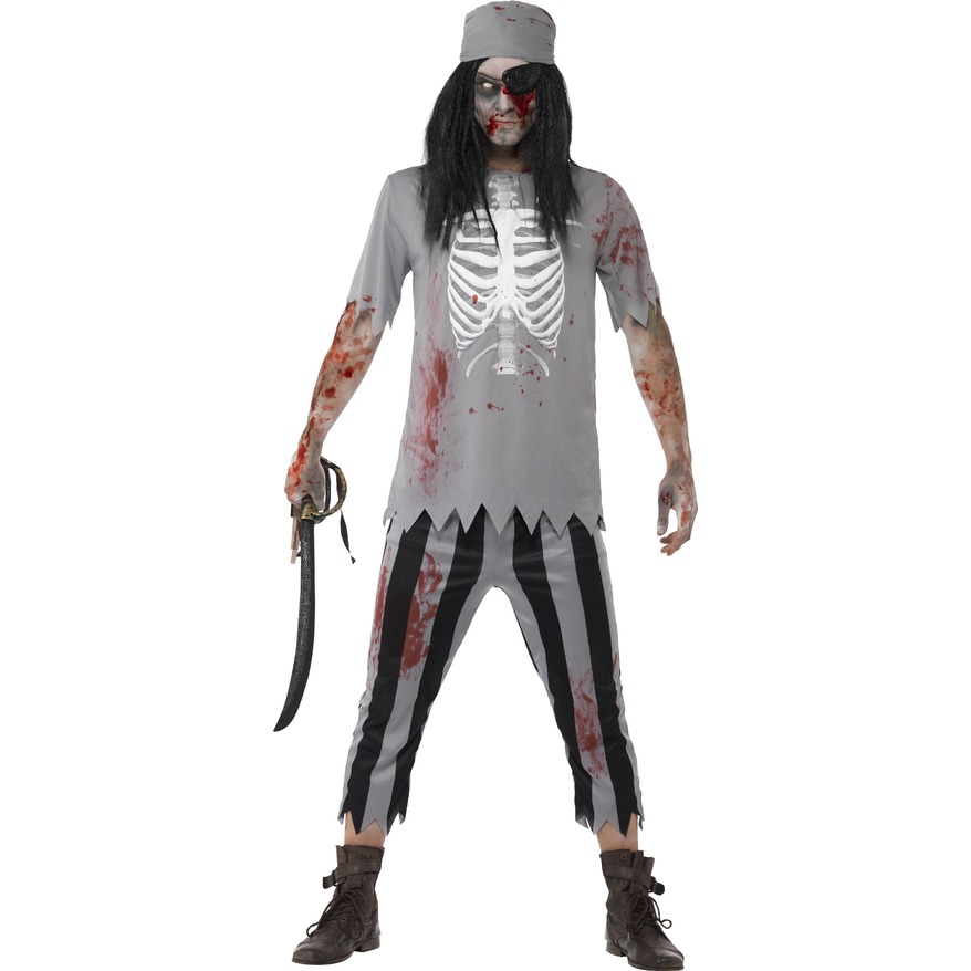 F1688 men pirate zombie costume
